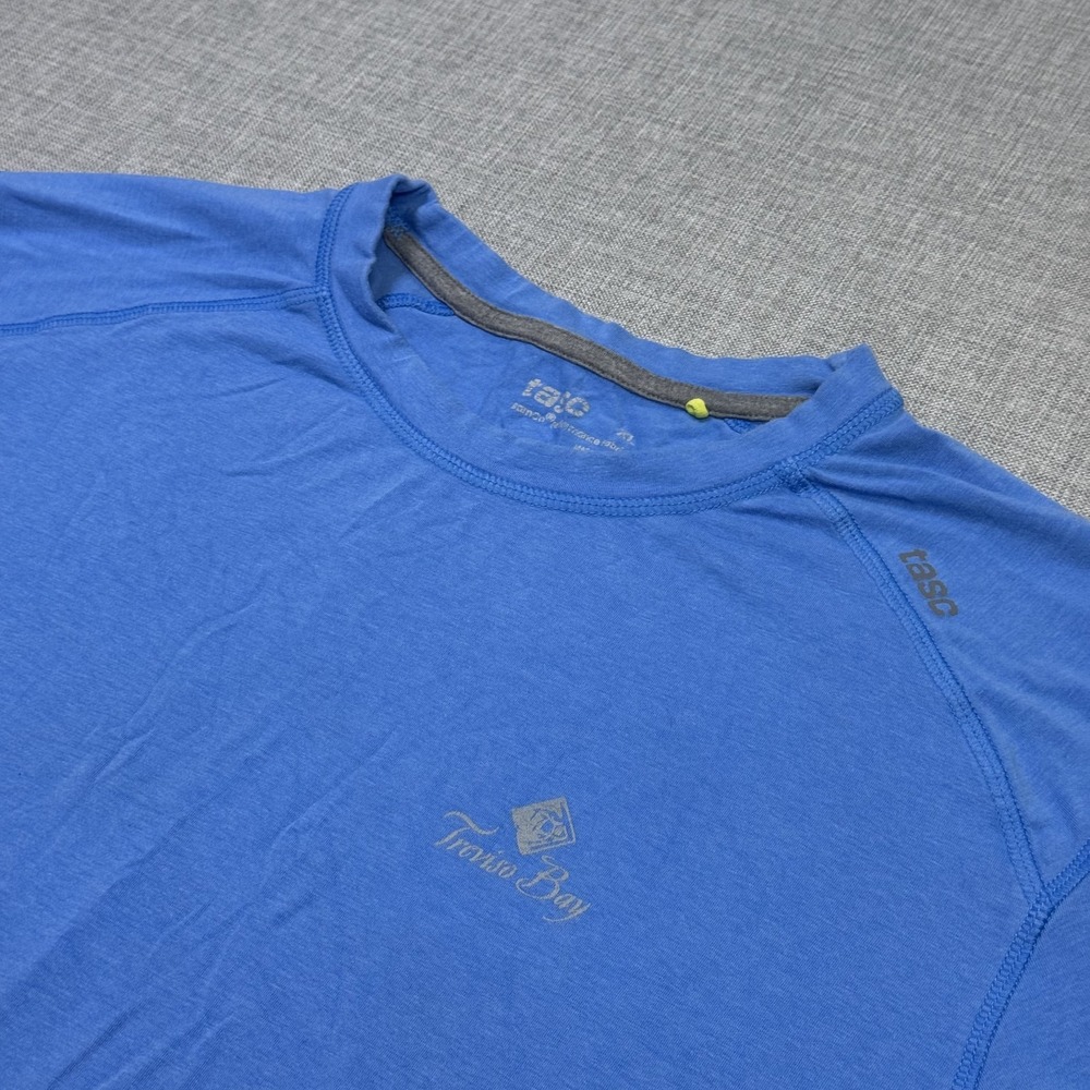 Tasc Performance Treviso Bay T-Shirt Men XL Blue Crew Neck Bamboo Cotton Viscose